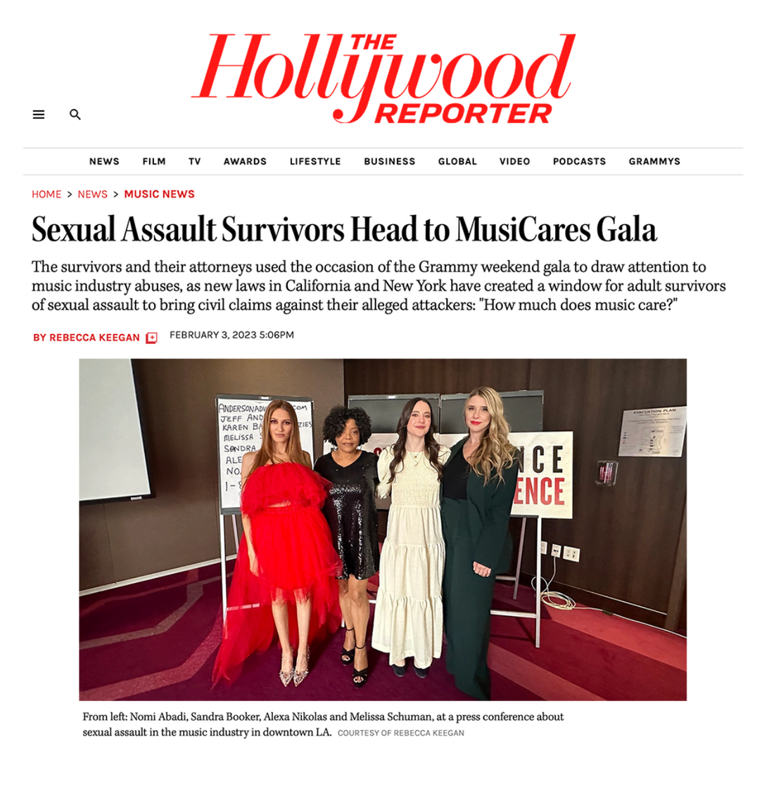 Sexual Assault Survivors Head to Must to MusiCares Gala